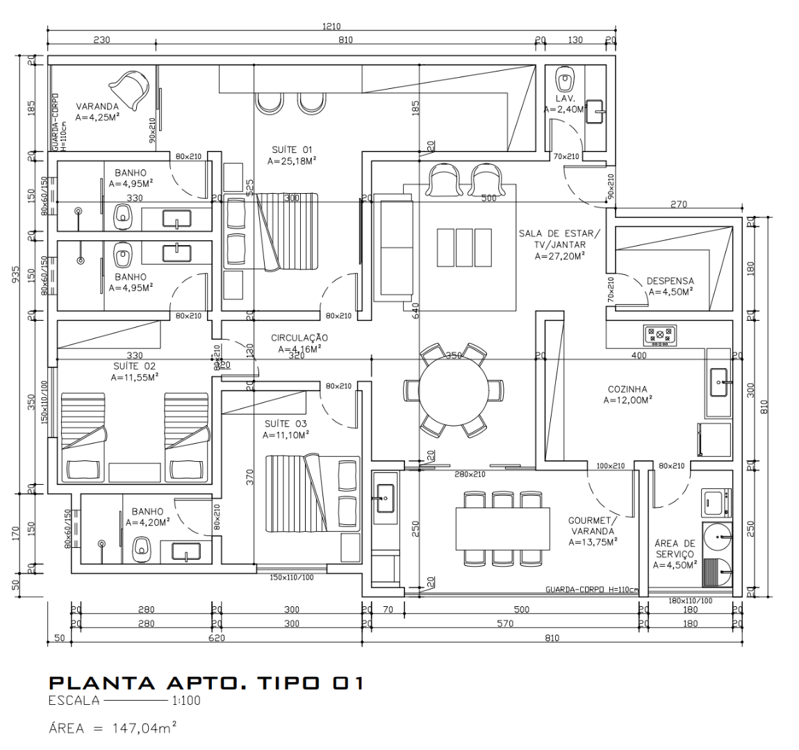 Planta com Vista para o Parque Ecológico